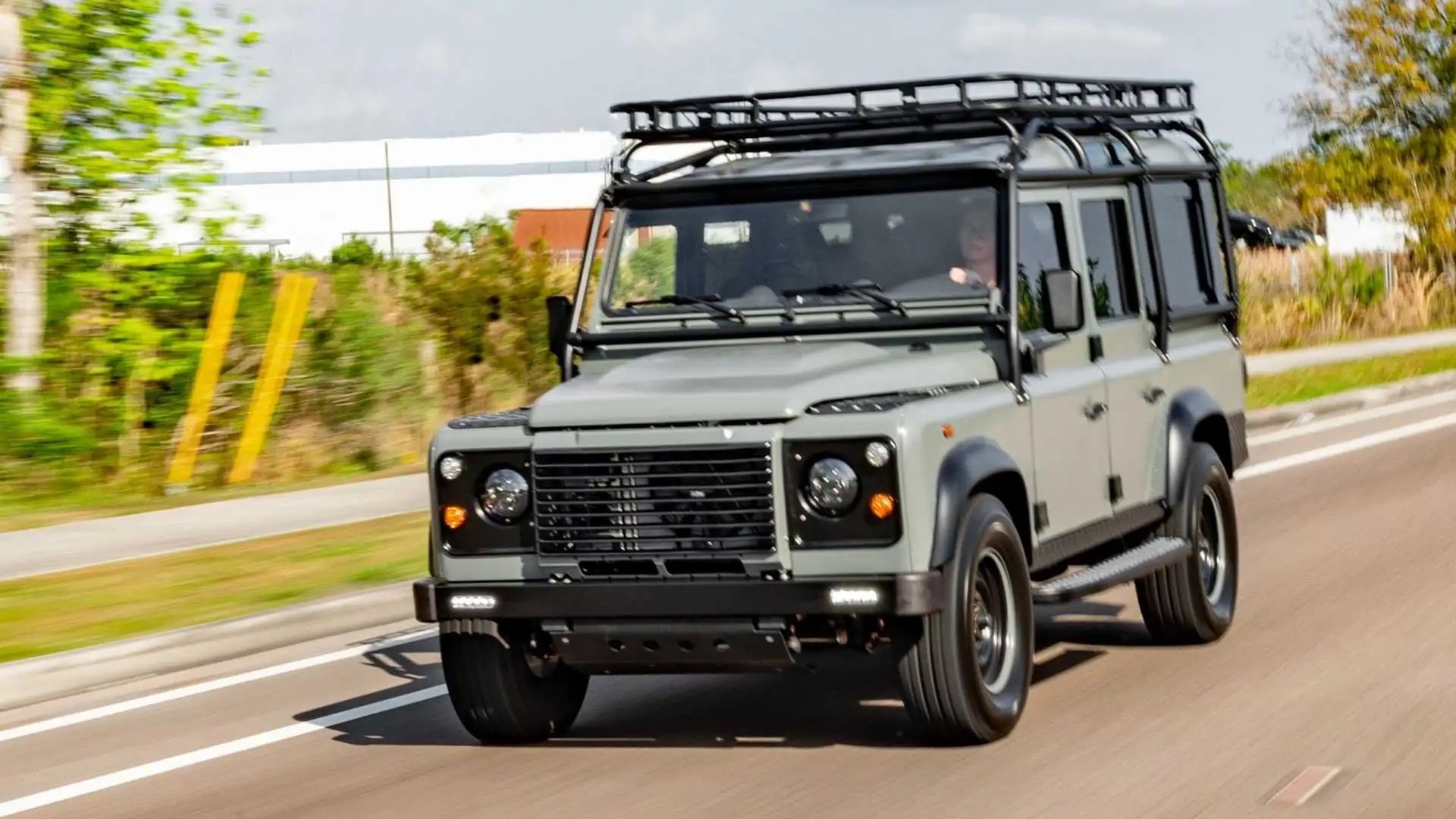 Electric land deals rover defender 110