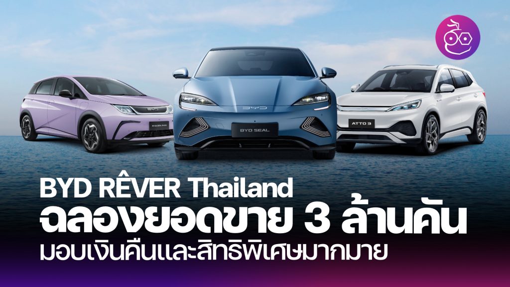 Byd Reev BYD RÊVER Thailand ฉลองยอดขาย 3 ล้านคัน มอบเงินคืนสูงสุด 100,000 บาทใน ...