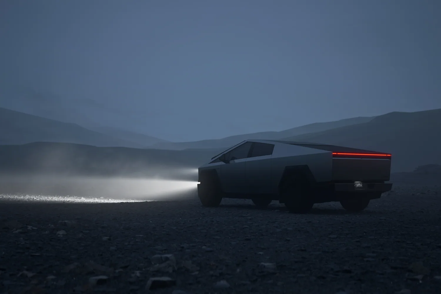 รถกระบะไฟฟ้า Tesla Cybertruck ภายนอก