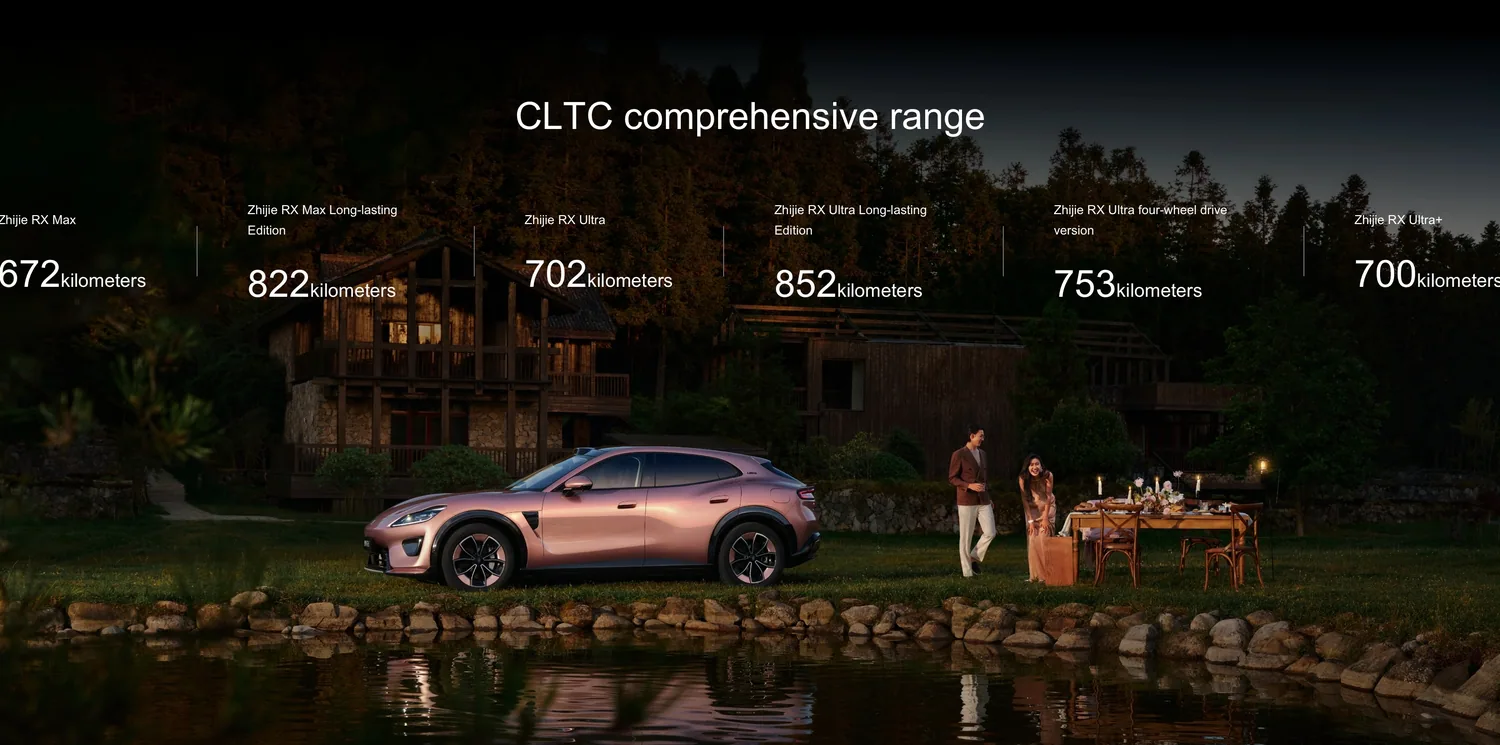 Luxeed RX พร้อมตัวเลขระยะทาง CLTC ของแต่ละรุ่น