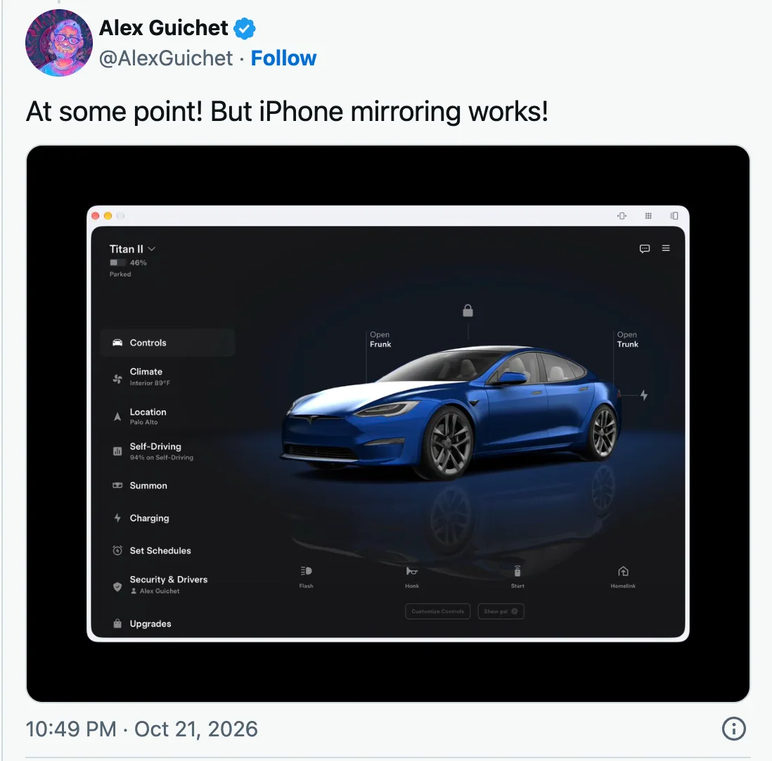Tesla เตรียมยกเครื่องแอปใหม่! เล็งพอร์ตลง Mac พร้อมเพิ่มมุมมอง 3D Powerwall เสมือนจริง