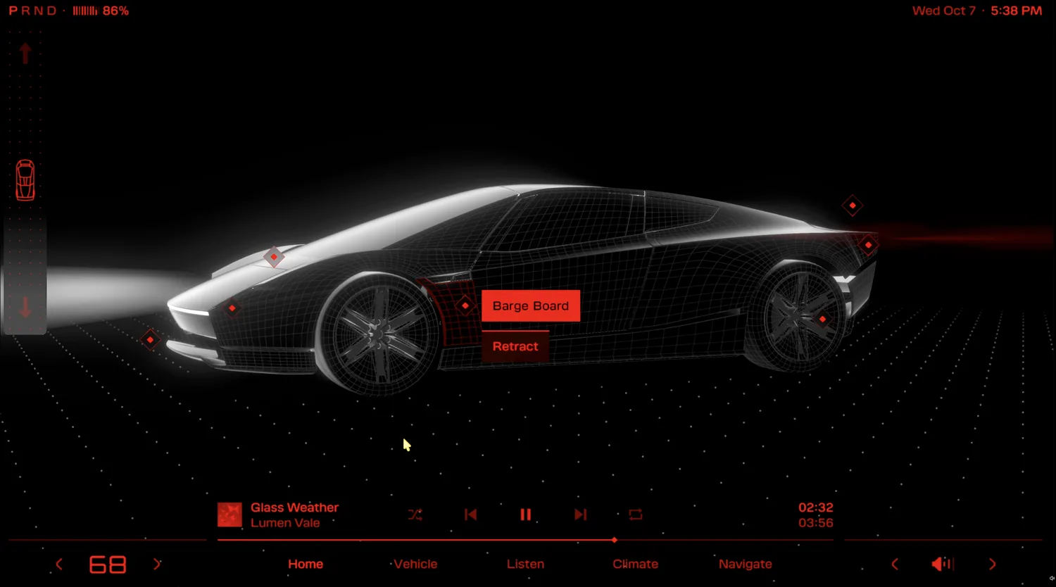 เผยโฉม UI ใหม่ Tesla Roadster สไตล์เรโทรยุค 80 อัดแน่นฟังก์ชันสนามแข่งและโหมดไอพ่น!
