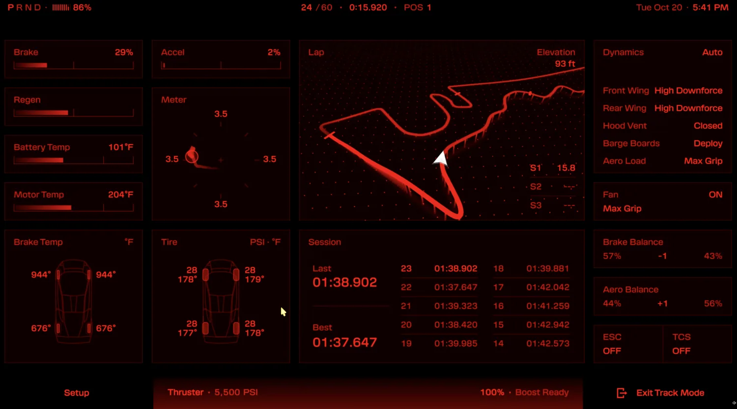 เผยโฉม UI ใหม่ Tesla Roadster สไตล์เรโทรยุค 80 อัดแน่นฟังก์ชันสนามแข่งและโหมดไอพ่น!