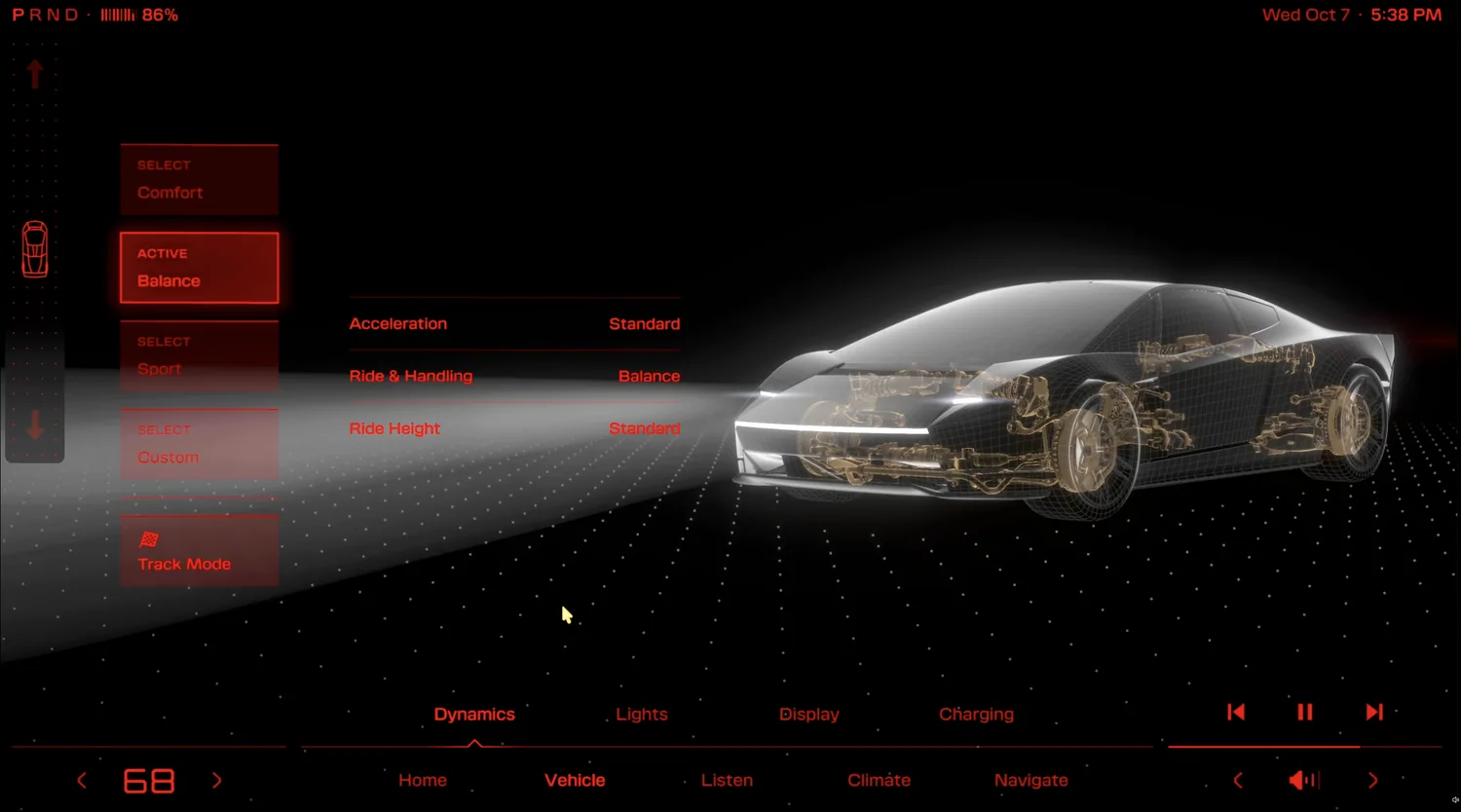 เผยโฉม UI ใหม่ Tesla Roadster สไตล์เรโทรยุค 80 อัดแน่นฟังก์ชันสนามแข่งและโหมดไอพ่น!