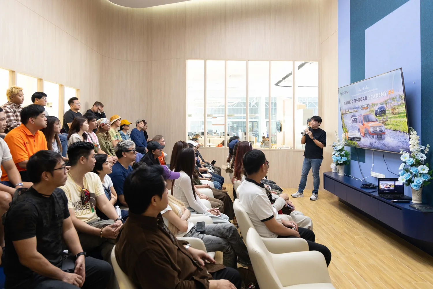 บรรยากาศการบรรยายก่อนทดสอบขับขี่