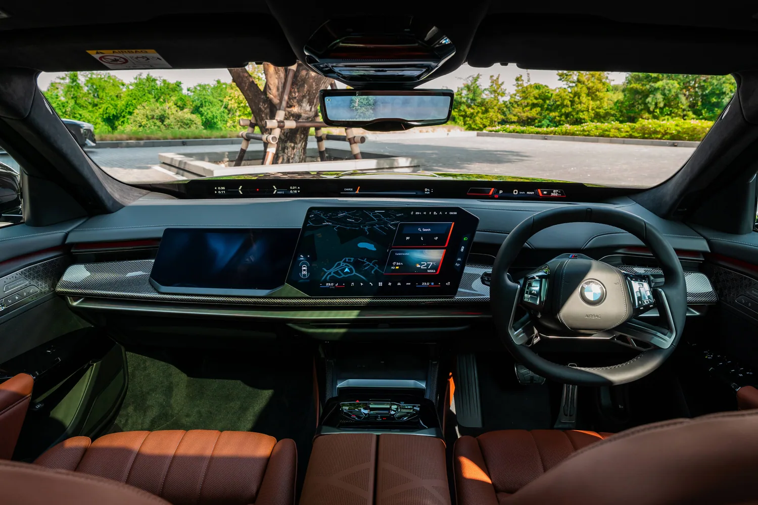 แผงคอนโซลหน้าและพวงมาลัย BMW Series 7